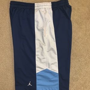 Dark Blue Jordan Shorts with White/Sky Blue Sides